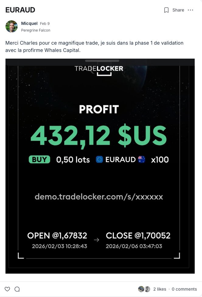 Micquel — 432$ sur EURAUD phase 1 Whales Capital